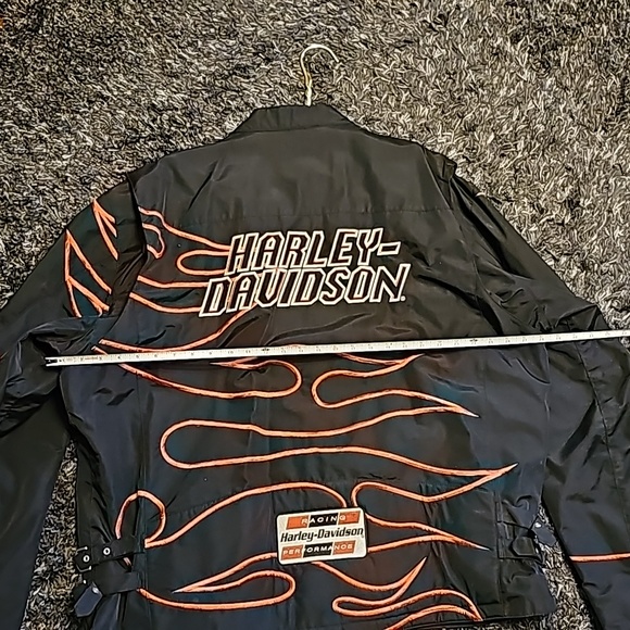 HARLEY DAVIDSON 3 xl-Big & Tall- men's jacket with flames-plus size EUC-RARE - Picture 8 of 10